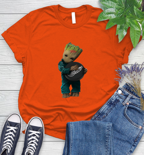 NHL Groot Guardians Of The Galaxy Of The Galaxy Hockey Sports Detroit Red Wings Women's T-Shirt 4