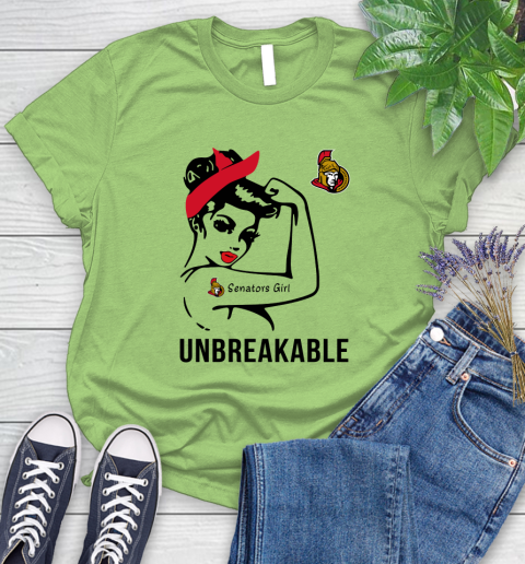 NHL Ottawa Senators Girl Unbreakable Hockey Sports Women's T-Shirt 7