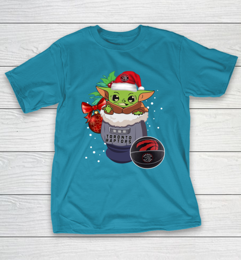 Toronto Raptors Christmas Baby Yoda Star Wars Funny Happy NBA T-Shirt 8