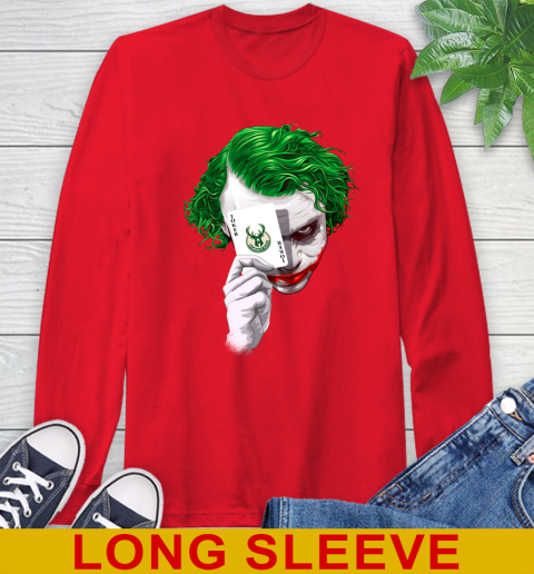 Milwaukee Bucks NBA Basketball Joker Card Shirt Long Sleeve T-Shirt - Image 13
