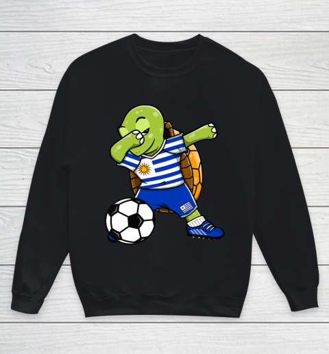 Dabbing Turtle Uruguay Soccer Fans Jersey Uruguayan Football Youth Sweatshirt