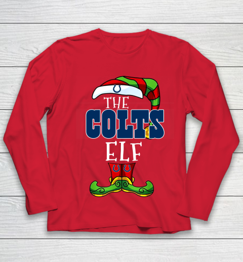 Indianapolis Colts Christmas ELF Funny NFL Youth Long Sleeve 8