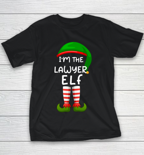 I m The Lawyer Elf Funny Elf Family Matching Christmas Youth T-Shirt