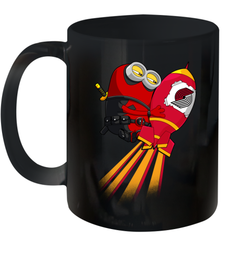 NBA Basketball Portland Trail Blazers Deadpool Minion Marvel Shirt Ceramic Mug 11oz