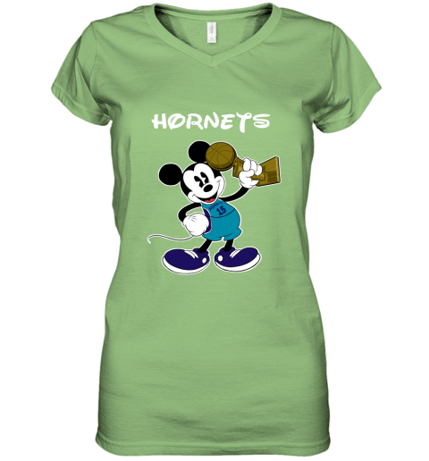 Mickey Charlotte Hornets Women's V-Neck T-Shirt