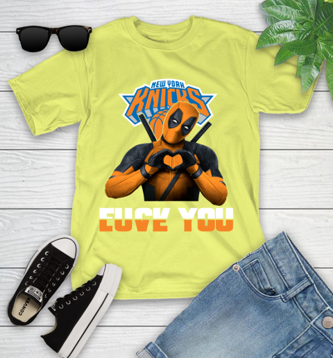 NBA New York Knicks Deadpool Love You Fuck You Basketball Sports Youth T-Shirt 10