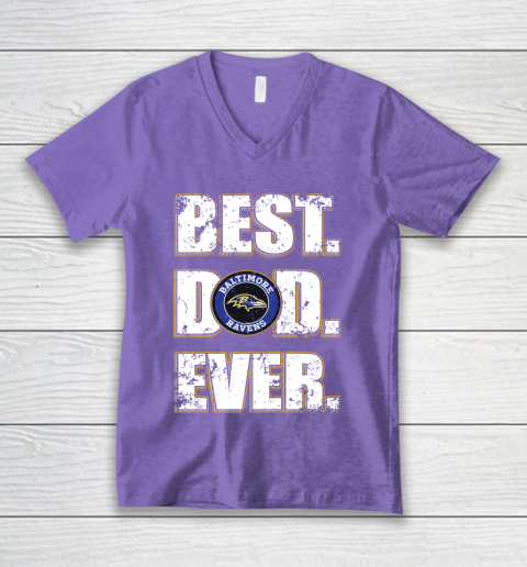 NFL Baltimore Ravens Football Best Dad Ever Family Shirt V-Neck T-Shirt 8