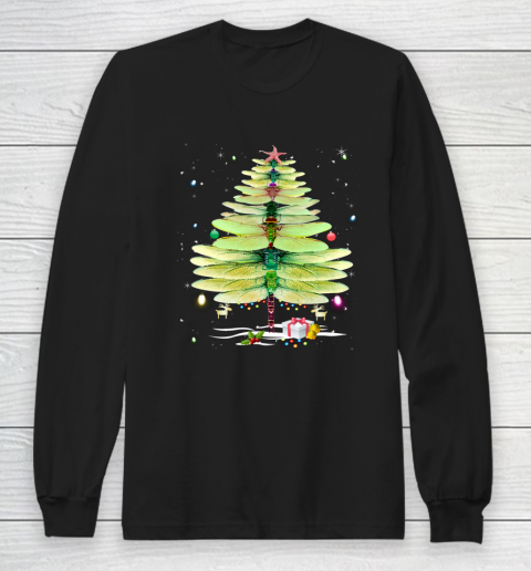 Dragonfly Christmas Tree Lover Gift Xmax Long Sleeve T-Shirt