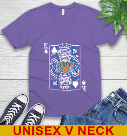 New York Knicks NBA Basketball The King Of Spades Death Cards Shirt V-Neck T-Shirt 8
