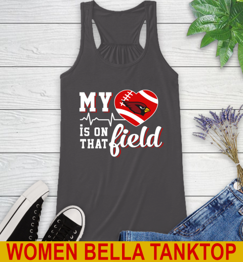 NFL My Heart Is On That Field Football Sports St.Louis Cardinals Racerback Tank 10