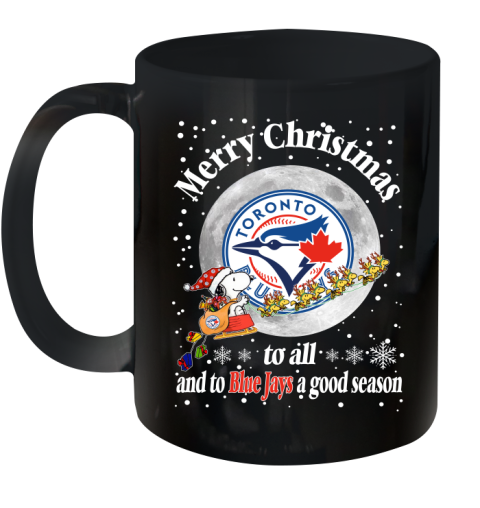 Toronto Blue Jays Merry Christmas To All And To Blue Jays A Good Season MLB Baseball Sports Ceramic Mug 11oz