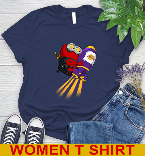 NBA Basketball Los Angeles Lakers Deadpool Minion Marvel Shirt Women's T-Shirt 12