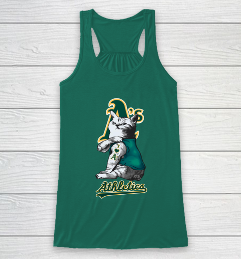MLB Baseball My Cat Loves Oakland Athletics Racerback Tank 5