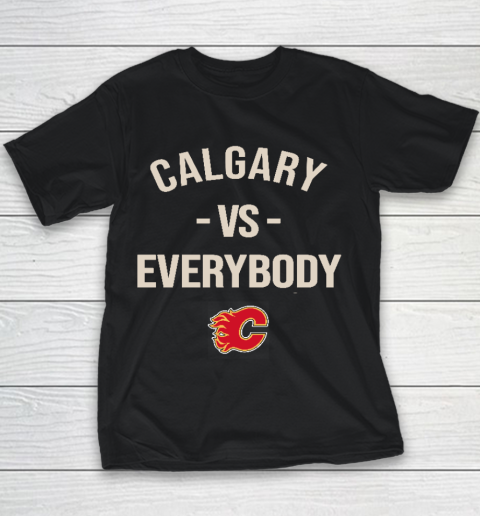 Calgary Flames Vs Everybody Youth T-Shirt