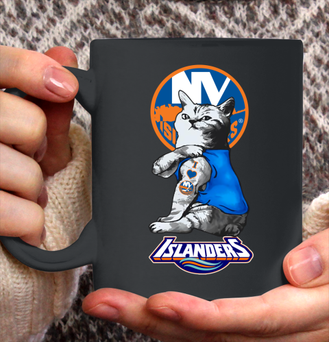 NHL My Cat Loves New York Islanders Hockey Ceramic Mug 11oz