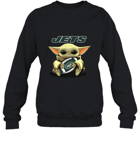 Baby Yoda Loves The New York Jets Star Wars NFL Sweatshirt
