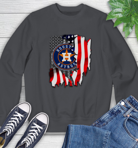 Houston Astros MLB Baseball American Flag Sweatshirt 6