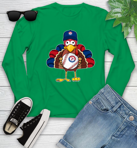 Texas Rangers Turkey thanksgiving Youth Long Sleeve 6