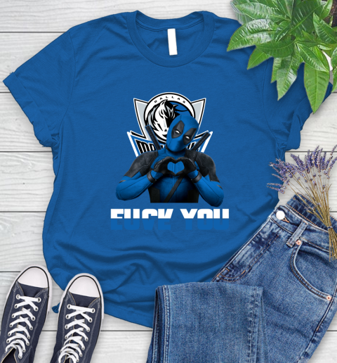 NBA Dallas Mavericks Deadpool Love You Fuck You Basketball Sports Women's T-Shirt 12