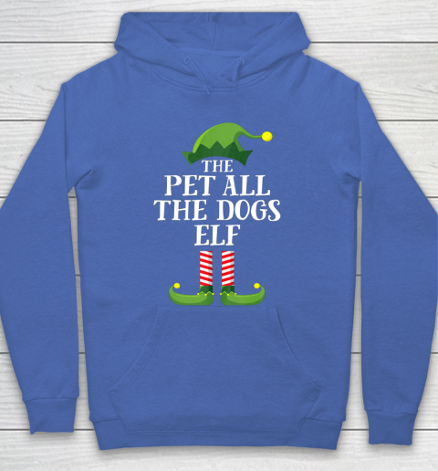 Pet All The Dogs Elf Matching Family Group Christmas Pajama Hoodie 6