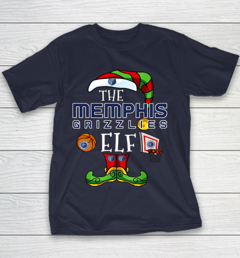 Memphis Grizzlies Christmas ELF Funny NBA Youth T-Shirt 2