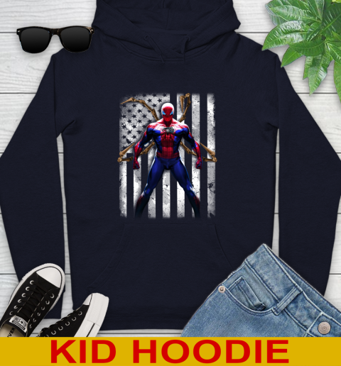 NBA Basketball Orlando Magic Spider Man Avengers Marvel American Flag Shirt Youth Hoodie 3