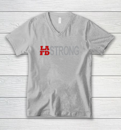 LAFD Strong V-Neck T-Shirt 4