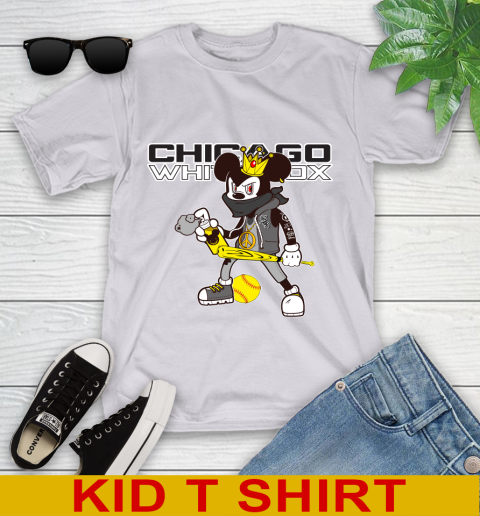 Chicago White Sox MLB Baseball Mickey Peace Sign Sports Youth T-Shirt 5