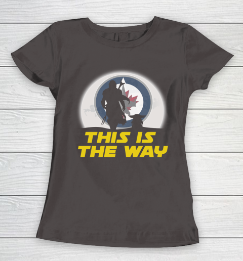 Winnipeg Jets NHL Ice Hockey Star Wars Yoda And Mandalorian This Is The Way Women's T-Shirt 7
