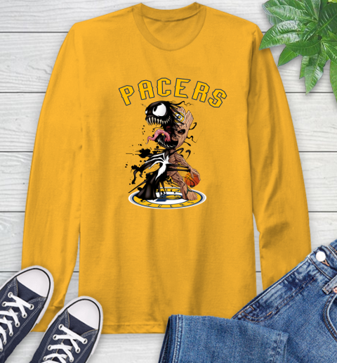 NBA Indiana Pacers Basketball Venom Groot Guardians Of The Galaxy Long Sleeve T-Shirt 3