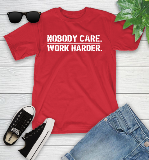 Lamar Jackson Nobody Cares Work Harder Youth T-Shirt 13