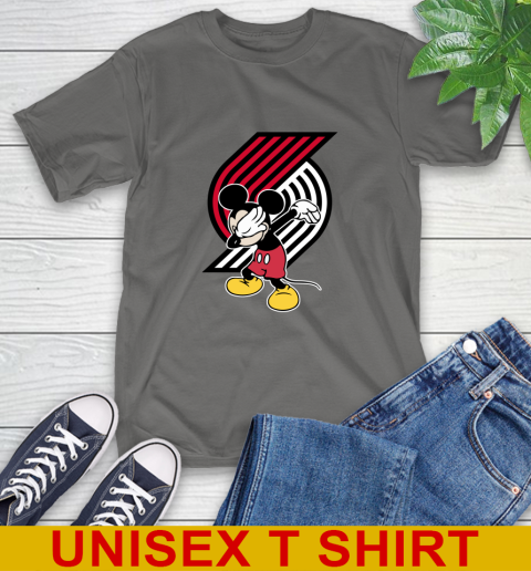 Portland Trail Blazers NBA Basketball Dabbing Mickey Disney Sports T-Shirt 8