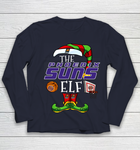 Phoenix Suns Christmas ELF Funny NBA Youth Long Sleeve 2