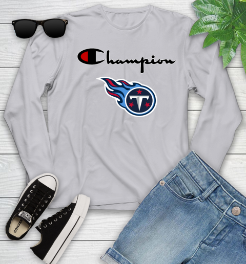 NFL Football Tennessee Titans Champion Shirt Youth Long Sleeve 3