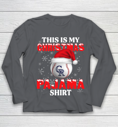 Colorado Rockies This Is My Christmas Pajama Shirt MLB Youth Long Sleeve 6