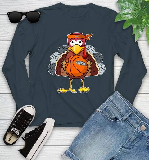 San Antonio Spurs Turkey thanksgiving day Youth Long Sleeve 8