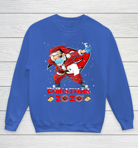 Tampa Bay Buccaneers Funny Santa Claus Dabbing Christmas 2020 NFL Youth Sweatshirt 6