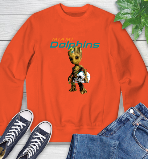 Miami Dolphins NFL Football Groot Marvel Guardians Of The Galaxy Sweatshirt 4