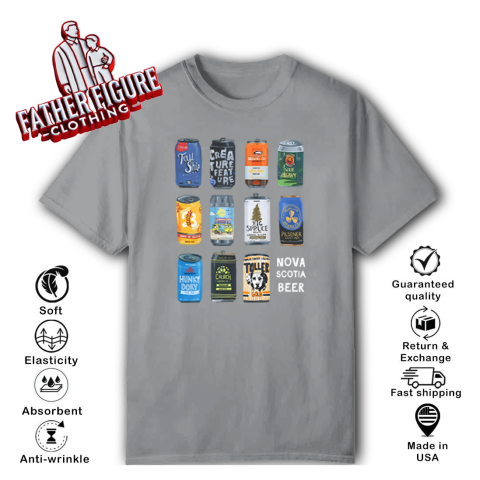 t3ls nova scotia beer classic t shirt 2 front sport grey