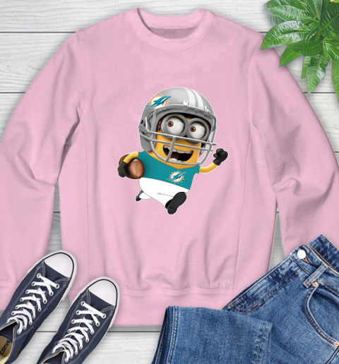 NFL Miami Dolphins Minions Disney Football Sports Sweatshirt 9