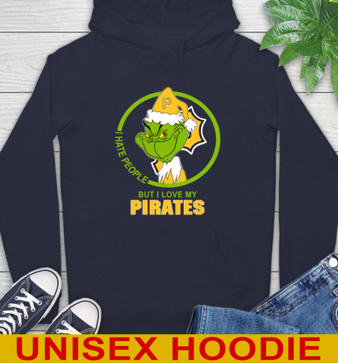 Pittsburgh Pirates MLB Christmas Grinch I Hate People But I Love My Favorite Baseball Team Hoodie 4