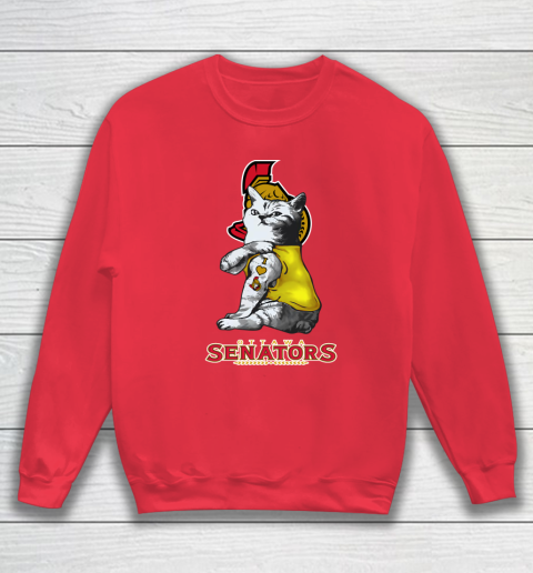 NHL My Cat Loves Ottawa Senators Hockey Sweatshirt 7