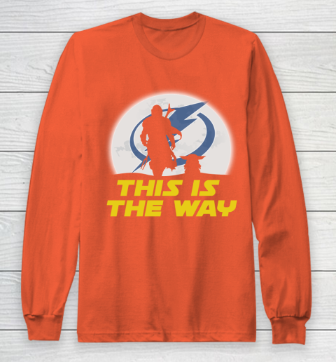 Tampa Bay Lightning NHL Ice Hockey Star Wars Yoda And Mandalorian This Is The Way Long Sleeve T-Shirt 3
