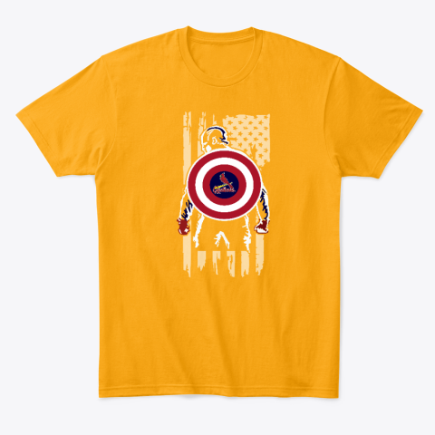 j3bv stlouis cardinals captain america marvel flag classic t shirt 2 front gold