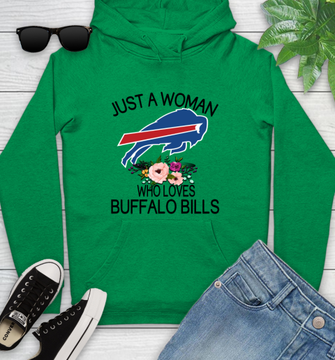 NFL Just A Woman Who Loves Buffalo Bills Football Sports Youth Hoodie 5