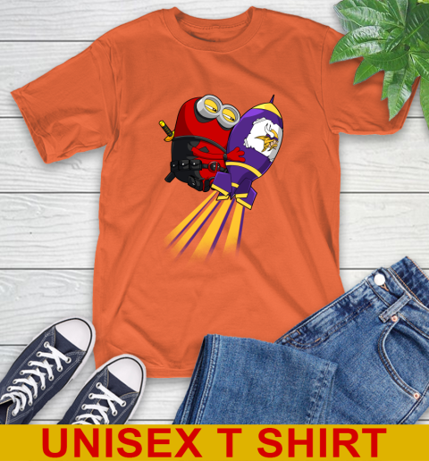 NFL Football Minnesota Vikings Deadpool Minion Marvel Shirt T-Shirt 4