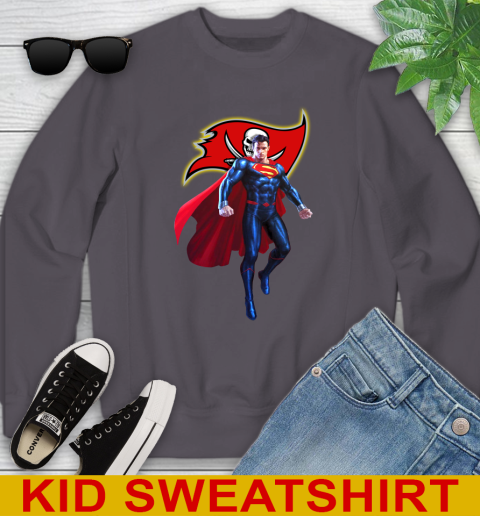NFL Superman DC Sports Football Tampa Bay Buccaneers Youth Sweatshirt 6