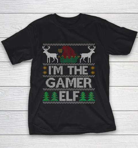 Gamer Elf Matching Family Group Christmas Youth T-Shirt