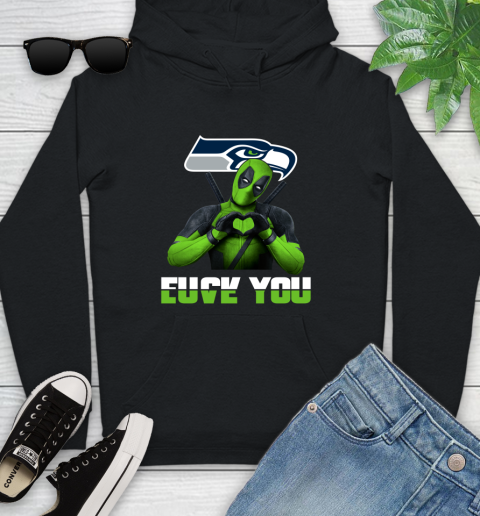 NHL Seattle Seahawks Deadpool Love You Fuck You Football Sports Youth Hoodie
