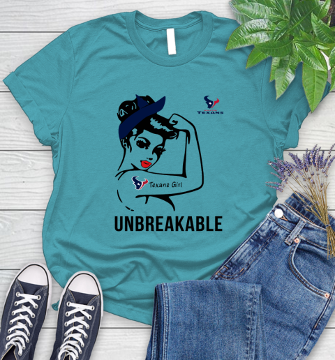 NFL Houston Texans Girl Unbreakable Football Sports Women's T-Shirt 11